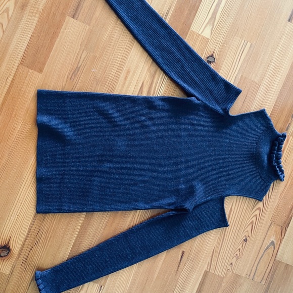 Rebecca Taylor Shoulderless Navy Sweater - Picture 4 of 5